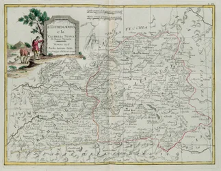 Extremadura en Castilla la Nueva, gravure door G. Zuliani uit Tome I van de Nieuwste Atlas gepubliceerd in Venetië in 1776 door Antonio Zatta, Privécollectie