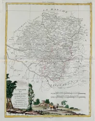 Gouvernances van Limosin, Quercy en Perigord, gravure door G. Zuliani uit Tome I van de Nieuwste Atlas gepubliceerd in Venetië in 1776 door Antonio Zatta, Privécollectie