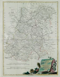 De gouvernances van Ile de France en Orleans, gravure door G. Zuliani uit Tome I van de Nieuwste Atlas gepubliceerd in Venetië in 1776 door Antonio Zatta, Privécollectie
