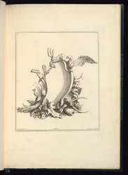 Ontwerp voor een Cartouche die de Tuin Voorstelt