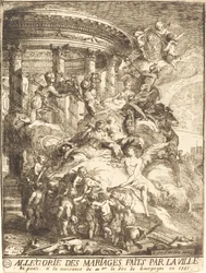 Allegorie van de huwelijken gesloten door de stad Parijs bij de geboorte van de Hertog van Bourgondië