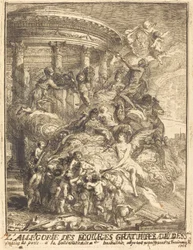 Allegorie van de huwelijken gesloten door de stad Parijs bij de geboorte van de Hertog van Bourgondië
