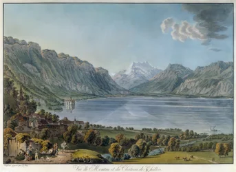 Het Meer van Genève met Montreux, het Château de Chillon en de Dents du Midi
