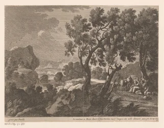 Landschap met rust op de vlucht naar Egypte