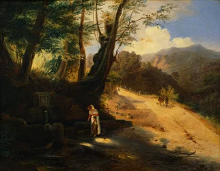 De fontein in het bos