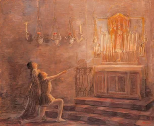 Ugo en Parisina in de Kapel van Loreto