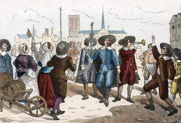 Mannen die wijn verkopen, c.1630-1640