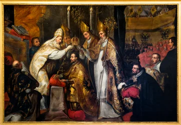 Kroning van keizer Karel V in Bologna
