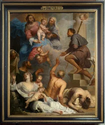 Parochiekerk (Parochiekerk Onze-Lieve-Vrouw). Interieur. Schilderij. Sint Rochus. Gaspar De Crayer