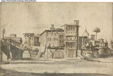 Huizen aan de Tiber