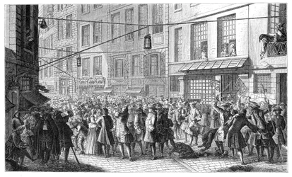 Quincampoixstraat, Parijs, 1718, 1885