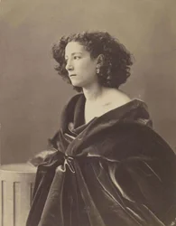 Portret van Sarah Bernhardt 1844-1923, 1864