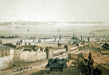 Panorama van de Muren van Constantinopel, plaat 23 uit 