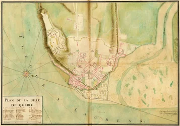 Gaspard-Joseph Chaussegros de Lery, Plan van de stad Quebec, 1727
