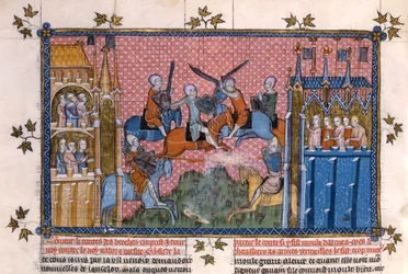 Scène uit de Romance van Lancelot van het Meer