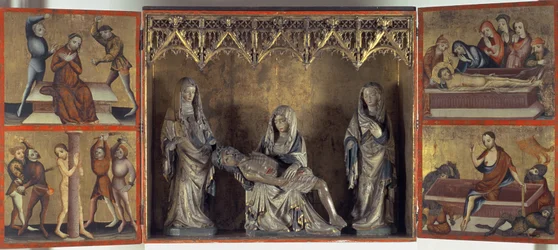 Altaarstuk met de Rouw en de Passie van Christus (Altaar van St. Elizabeth Thuringia) c.1410