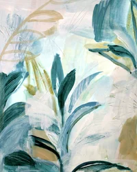 Rustgevende botanische abstractie