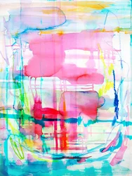 Levendig abstract aquarel