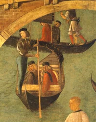 Wonder van het Kruis bij de Brug van San Lorenzo door Gentile Bellini (1429-1507), detail, circa 1500