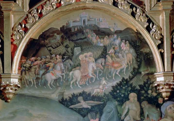 Aanbidding der Wijzen Het Strozzi Altaarstuk, (detail), 1423