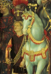 De Aanbidding der Wijzen, detail van paarden