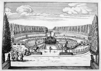 Ornamentale fontein en tuinontwerp, 1664