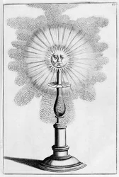 Zon decoratieve fontein ontwerp, 1664
