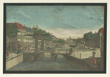 Gezicht op de Bierkade te Den Haag