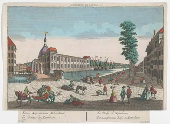 Gezicht op de Beurs te Rotterdam
