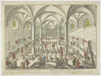Per telecopium exhibitio partis inferioris armamentarii, Representation en perspective de la partie inferieure d