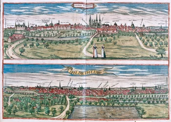 Hildescheim, Duitsland - in 