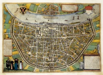 Plan van de stad Burgos in Spanje