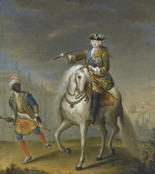 Keizerin Elisabeth 1709-1762 met een Arabische jongen