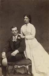 Grootvorst Alexander Alexandrovich van Rusland en Prinses Dagmar van Denemarken, 1866