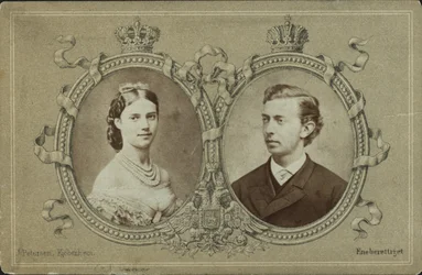 Grootvorst Nicolaas Aleksandrovitsj van Rusland 1843-1865 en prinses Dagmar van Denemarken, 1865