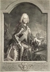 Portret van Christian August, Prins van Anhalt-Zerbst 1690-1747, 1750