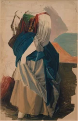 Kledingstudie van een Italiaanse vrouw