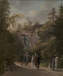 Deens: Vandfaldet i Frederiksberg Have De waterval in de tuin van Frederiksberg
