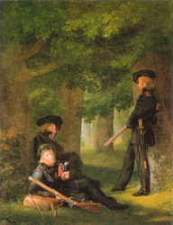 Duits: Theodor Körner, Friedrich Friesen en Heinrich Hartmann op de voorpost