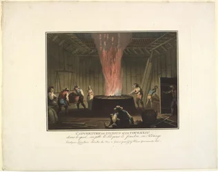 De opening van de bovenkant van een fornuis