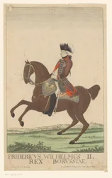 Ruiterportret van Frederik Willem II, koning van Pruisen