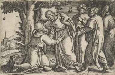 Christus geneest de Melaatse, uit Het Verhaal van Christus
