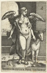 Luiheid (Pigritia Acedia) Pigricia invisa sum omnibus (titel op object) Zeven Hoofdzonden (serie titel)