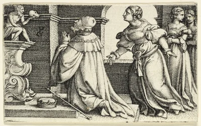 Salomo aanbidt het afgodsbeeld Moloch