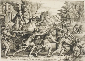 De triomf van de tijd, plaat vier uit De Triomfen van Petrarca