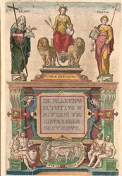 Voorpagina van het boek Civitates orbis terrarum van Braun en Hogenberg