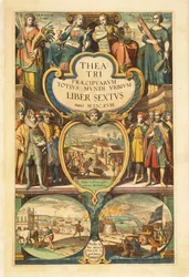 Frontispice van volume VI, uit Civitates Orbis Terrarum