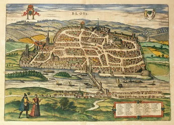 Kaart van Blois uit Civitates Orbis Terrarum