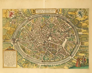 Kaart van Brugge uit Civitates Orbis Terrarum
