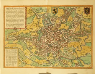Kaart van Gent, Gand uit Civitates Orbis Terrarum